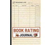 Book Rating Journal: Simple Reading Log to Record Book Title, Author, Date & Star Ratings