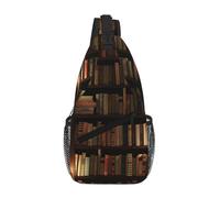 Book Room Library Sac à bandoulière unisexe avec plusieurs poches, grande capacité, bandoulière réglable en polyester durable pour les trajets quotidiens et les voyages