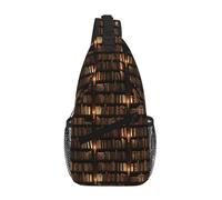 Book Room Library Sac à bandoulière unisexe avec plusieurs poches, grande capacité, bandoulière réglable en polyester durable pour les trajets quotidiens et les voyages