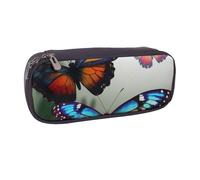 Book Room Library Trousse à crayons en cuir synthétique imprimé pour stylos et maquillage pour filles, garçons, étudiants, Beau papillon., Taille unique, Cartable