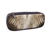 Book Room Library Trousse à crayons en cuir synthétique imprimé pour stylos et maquillage pour filles, garçons, étudiants, Ailes d'ange., Taille unique, Cartable