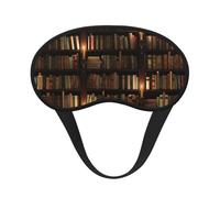 Book Room Masque de sommeil réglable Motif bibliothèque mystérieuse Pour dormir Confortable, sans pression et respirant