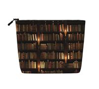 Book Room Mysterious Library Organiseur de cosmétiques Grand sac en chanvre résistant à l'eau Poche zippée pour voyage quotidien