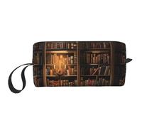 Book Room Mysterious Library Trousse de maquillage de voyage portable pour femme, blanc, Taille unique, Trousse de maquillage