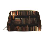 Book Room Mysterious Library Trousse de toilette en cuir pour femme Sac à main mignon Organiseur de voyage Trousse de maquillage, Bibliothèque mystérieuse de la librairie, Taille unique