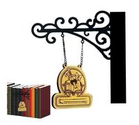 Book Shelf Decor, Bookshelf Nook Sign, 8.27x7.48 Inches Bookish Accent Display, Reader Wall Art for Halloween, Library, Corners, Reading Rooms, Clubs, Gift, Displays, Women, Men, Classrooms, Home