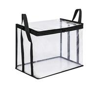 Book Storage Containers - Stackable Dustproof Zipper Bags, Dorm Moving Bins, Garment | Lightweight Foldable Carry Tote for Clothing Toys Snack Closet School Office Travel