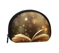 Book Under The Light Mini porte-monnaie compact zippé pour pièces de monnaie, clés et petits objets