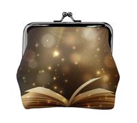 Book Under The Light Porte-monnaie personnalisé unisexe en cuir microfibre avec fermeture à pression