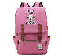 BOOKA Sac à dos unisexe sur le thème de Harry Magic, mignon « Dobby is Free » Sac à dos imprimé, Ados & Adultes Sac de voyage pour ordinateur portable Rose Grand