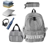 Bookbag For Girls - Fashion Aesthetic Backpack, Pencil Case Lunch Tote Set,