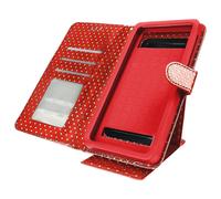 Bookcover universel pour smartphones taille S Fonction stand + miroir - Rouge