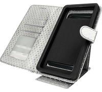 Bookcover universel pour smartphones taille XL Fonction stand + miroir - Argent