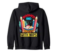 BOOKED AND BUSY WITH NAPS Sweat à Capuche
