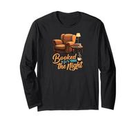 Booked for the Night Reading Cozy Book Lover Gift Manche Longue