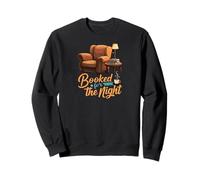 Booked for the Night Reading Cozy Book Lover Gift Sweatshirt