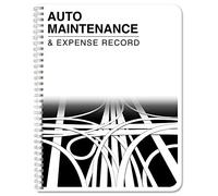 BookFactory Carnet de bord d'entretien automobile et d'entretien du véhicule - 21,6 x 27,9 cm, 100 pages, Wire-O (LOG-100-7CW-PP (Auto-Maintenance))