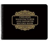 BookFactory Registre d'enregistrement pour fabricant et importateur d'armes à feu/carnet de notes d'acquisition et de disposition/carnet de bord d'armes à feu - 100 pages, Wire-O, 28 x 21,6 cm
