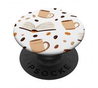 Bookish Books Coffee Mug Book Lover Reading Fall Book Themed PopSockets PopGrip Adhésif
