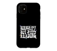 Bookish Burned Out But Still Reading Retro Book Club Coque pour iPhone 11