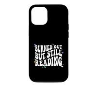 Bookish Burned Out But Still Reading Retro Book Club Coque pour iPhone 12/12 Pro