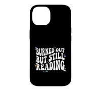 Bookish Burned Out But Still Reading Retro Book Club Coque pour iPhone 14