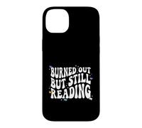 Bookish Burned Out But Still Reading Retro Book Club Coque pour iPhone 14 Plus