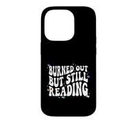 Bookish Burned Out But Still Reading Retro Book Club Coque pour iPhone 14 Pro