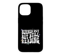 Bookish Burned Out But Still Reading Retro Book Club Coque pour iPhone 15