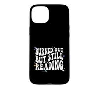 Bookish Burned Out But Still Reading Retro Book Club Coque pour iPhone 15 Plus