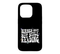 Bookish Burned Out But Still Reading Retro Book Club Coque pour iPhone 15 Pro
