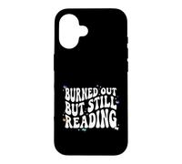 Bookish Burned Out But Still Reading Retro Book Club Coque pour iPhone 16