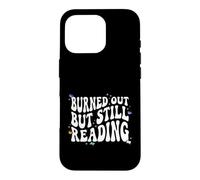 Bookish Burned Out But Still Reading Retro Book Club Coque pour iPhone 16 Pro
