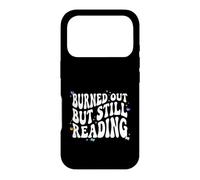 Bookish Burned Out But Still Reading Retro Book Club Coque pour iPhone 17 Pro