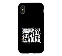 Bookish Burned Out But Still Reading Retro Book Club Coque pour iPhone X/XS