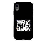 Bookish Burned Out But Still Reading Retro Book Club Coque pour iPhone XR