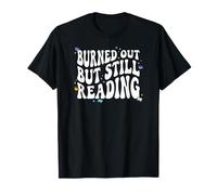 Bookish Burned Out But Still Reading Retro Book Club T-Shirt