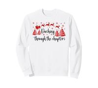 Bookish Christmas Books Lover Santa Reading One More Chapter Sweatshirt
