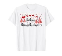 Bookish Christmas Books Lover Santa Reading One More Chapter T-Shirt