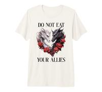 Bookish Dragons We Do Not Eat Allies Book Dragon DRK Romance T-Shirt Haut de Gamme