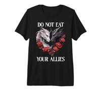 Bookish Dragons We Do Not Eat Allies Dragon Book Romance T-Shirt Haut de Gamme