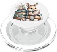 Bookish Easter Bunny Reading Book Every Bunny Loves to Read PopSockets PopGrip pour MagSafe