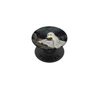 Bookish Ghost Reading Book Reader Mountain Scene PopSockets PopGrip Adhésif