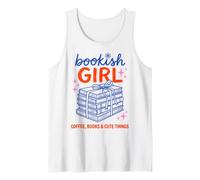 Bookish Girl Book Lover Coffee Books Cute Reading Aesthetic Débardeur