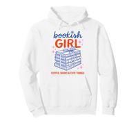 Bookish Girl Book Lover Coffee Books Cute Reading Aesthetic Sweat à Capuche