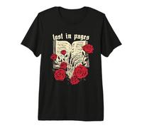 Bookish Lost in Pages Exciting Book Roman Love Reading Books T-Shirt Haut de Gamme