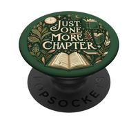 Bookish Reader Book Lover Green Just One More Chapter PopSockets PopGrip Adhésif