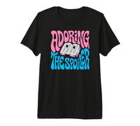 Bookish Retro Reader Adoring The Spoiler Graphic T-Shirt Haut de Gamme