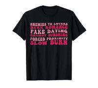 Bookish Romance Tropes Book Club Reader Spicy Book Lover T-Shirt Graphique avec Valeur
