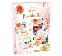 Booklove Housse de livre claire : housse de livre (19,7 x 27,8 cm) rembourrée et imperméable pour tous les formats courants à couverture rigide avec marque-page assorti